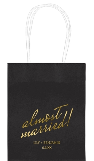 Expressive Script Almost Married Mini Twisted Handled Bags