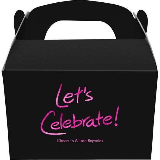 Fun Let's Celebrate Gable Favor Boxes