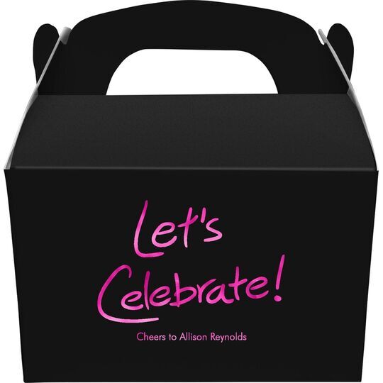 Fun Let's Celebrate Gable Favor Boxes