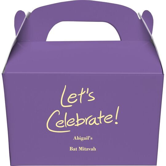 Fun Let's Celebrate Gable Favor Boxes