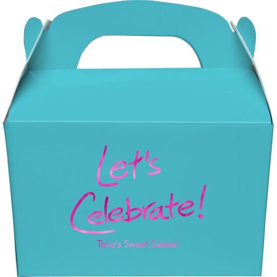 Fun Let's Celebrate Gable Favor Boxes