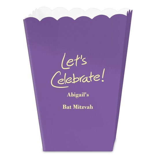 Fun Let's Celebrate Mini Popcorn Boxes