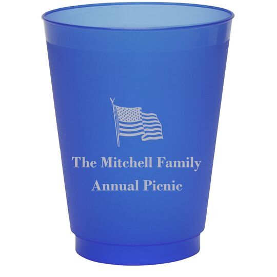 US Flag Colored Shatterproof Cups