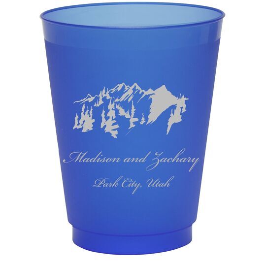 Scenic Mountains Colored Shatterproof Cups