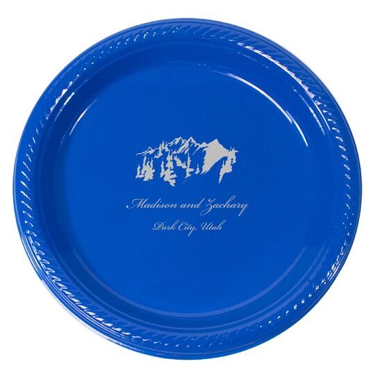 Scenic Mountains Plastic Plates