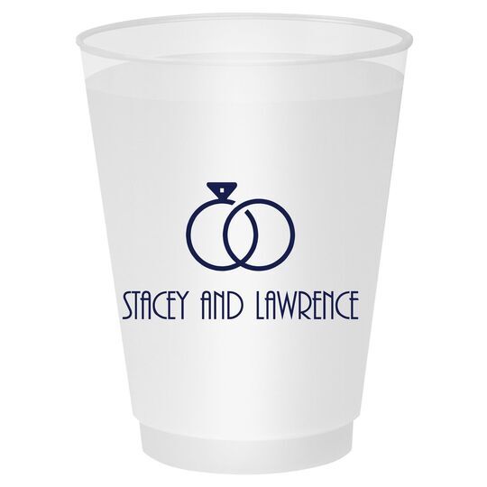 Modern Wedding Rings Shatterproof Cups