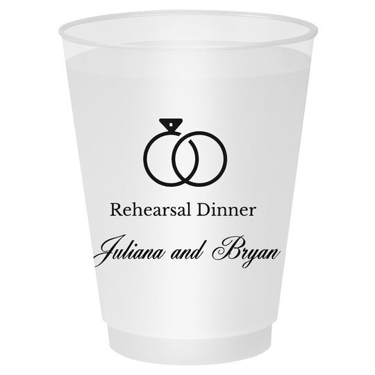 Modern Wedding Rings Shatterproof Cups