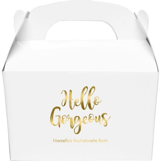 Hello Gorgeous Gable Favor Boxes