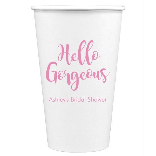 Hello Gorgeous Paper Coffee Cups