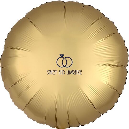 Modern Wedding Rings Mylar Balloons