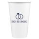 Modern Wedding Rings Paper Coffee Cups Image 1 of 3