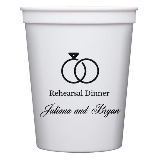 Modern Wedding Rings Stadium Cups