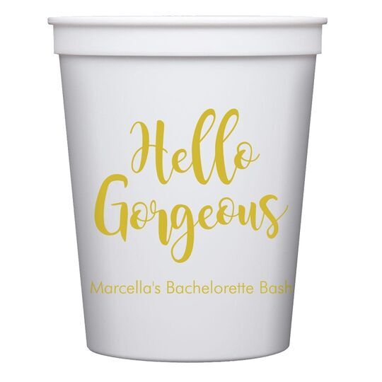 Hello Gorgeous Stadium Cups