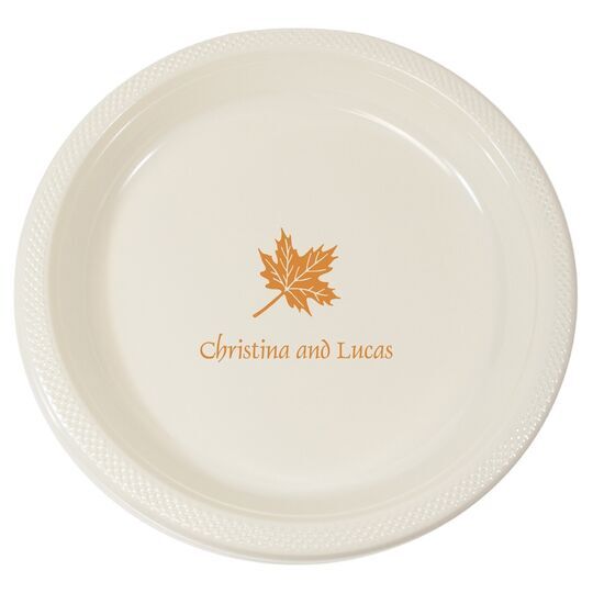 Little Autumn Leaf Plastic Plates