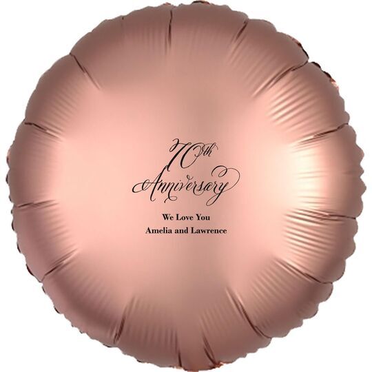 Elegant 70th Anniversary Mylar Balloons