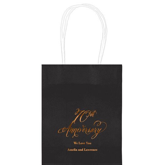 Elegant 70th Anniversary Mini Twisted Handled Bags
