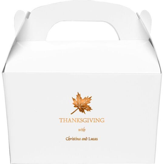 Little Autumn Leaf Gable Favor Boxes