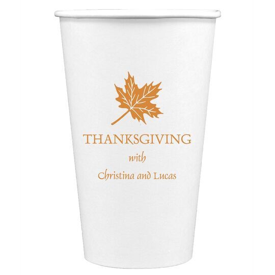 Little Autumn Leaf Paper Coffee Cups