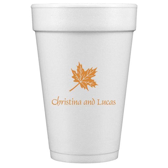 Little Autumn Leaf Styrofoam Cups