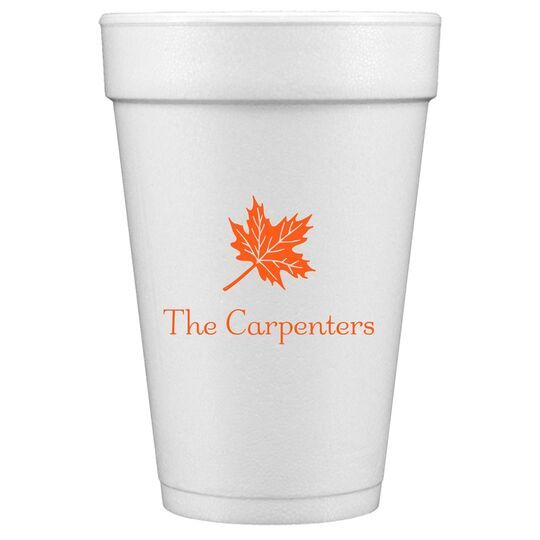 Little Autumn Leaf Styrofoam Cups