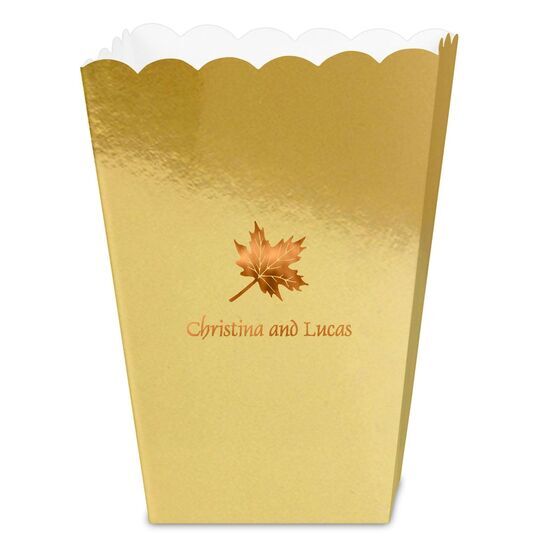 Little Autumn Leaf Mini Popcorn Boxes