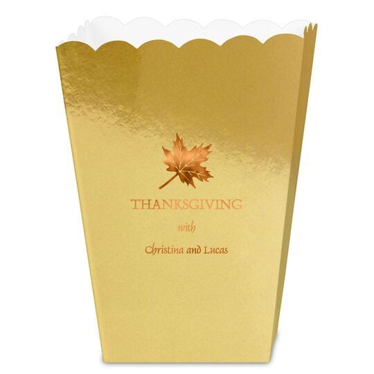 Little Autumn Leaf Mini Popcorn Boxes