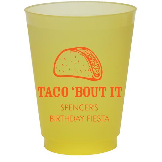 Taco Bout It Colored Shatterproof Cups