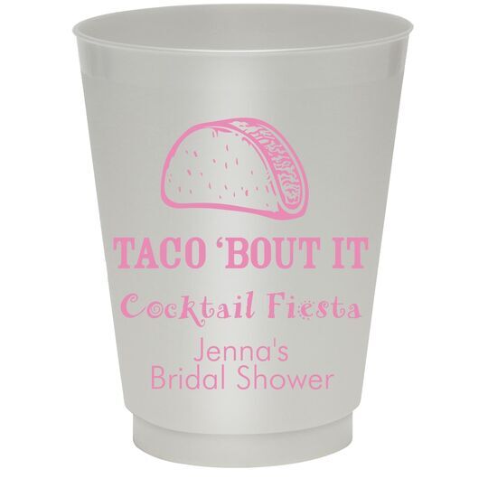 Taco Bout It Colored Shatterproof Cups