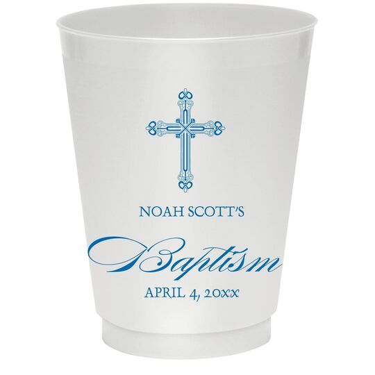 Religious Cross Colored Shatterproof Cups