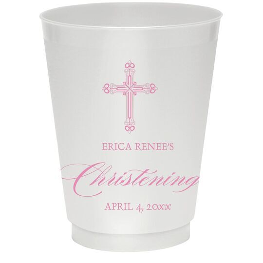 Religious Cross Colored Shatterproof Cups
