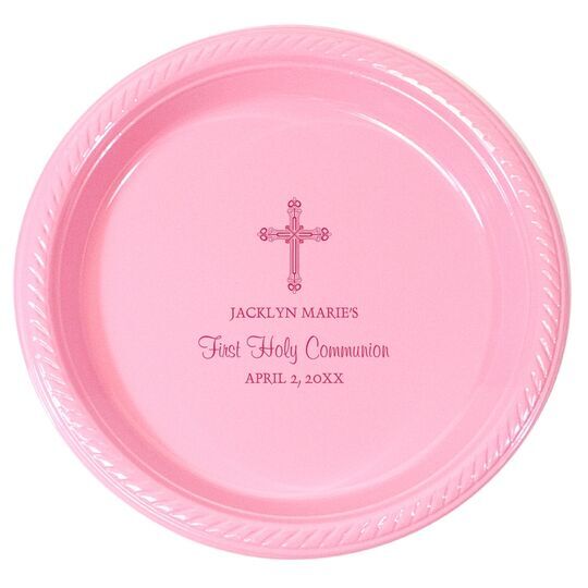 Religious Cross Plastic Plates