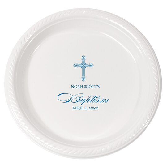 Religious Cross Plastic Plates