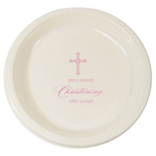 Religious Cross Plastic Plates