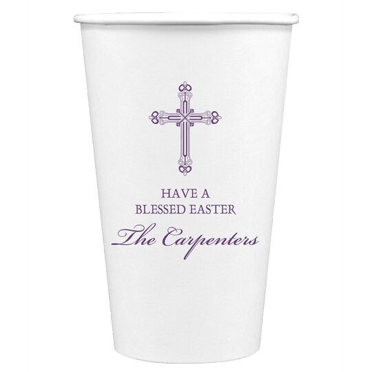 Religious Cross Paper Coffee Cups