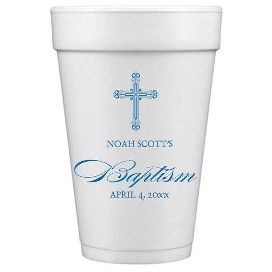 Religious Cross Styrofoam Cups
