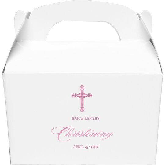 Religious Cross Gable Favor Boxes