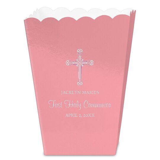 Religious Cross Mini Popcorn Boxes