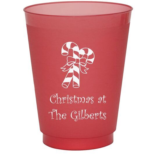 Candy Cane Colored Shatterproof Cups
