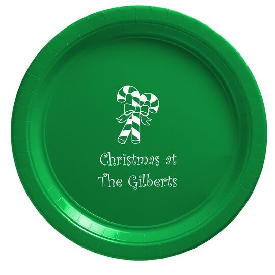Candy Cane Paper Plates
