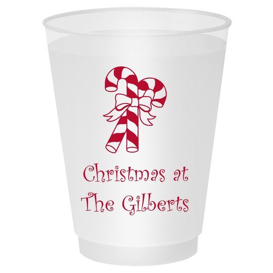 Candy Cane Shatterproof Cups