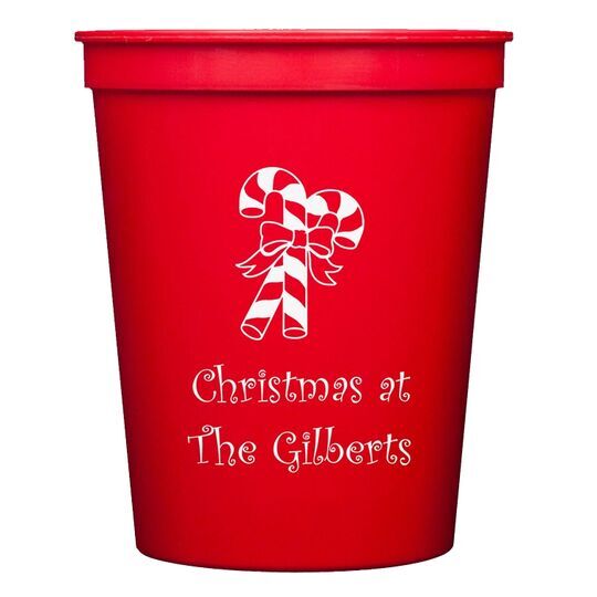 Candy Cane Stadium Cups