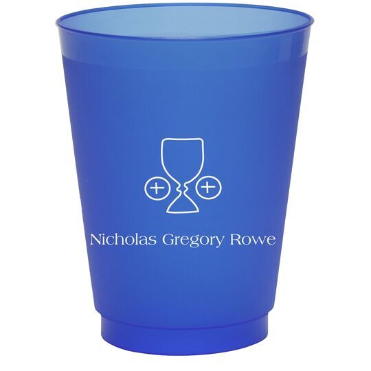 Ceremonial Goblet and Wafer Colored Shatterproof Cups