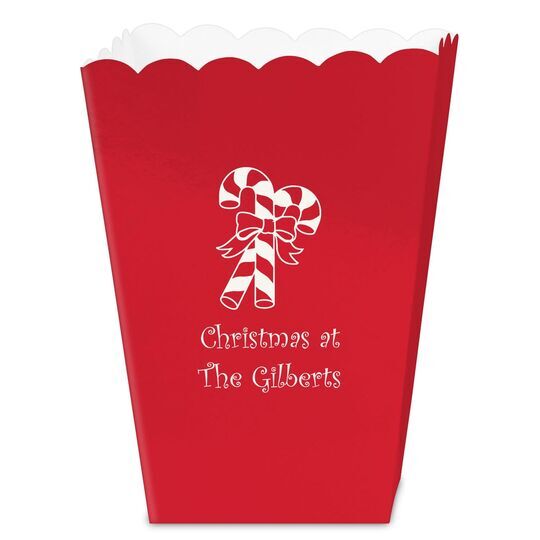 Candy Cane Mini Popcorn Boxes