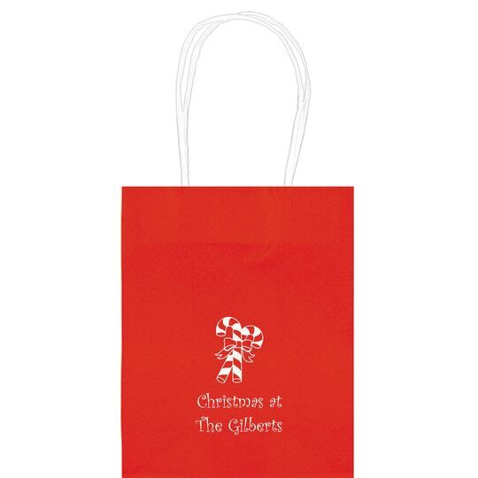 Candy Cane Mini Twisted Handled Bags