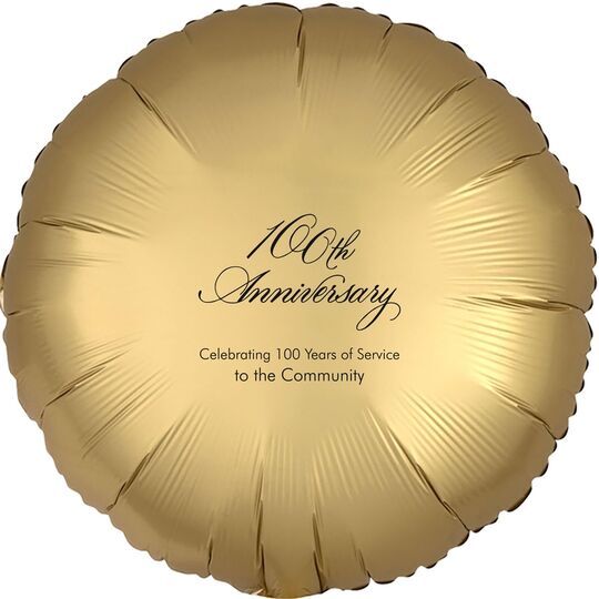 Elegant 100th Anniversary Mylar Balloons