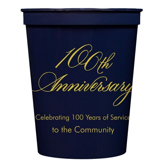 Elegant 100th Anniversary Stadium Cups
