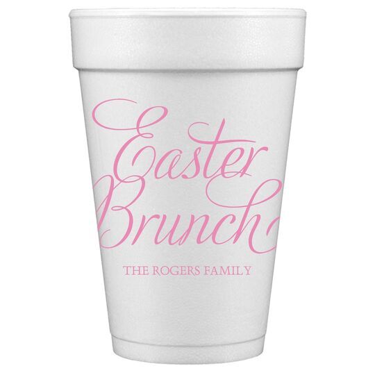 Easter Brunch Styrofoam Cups