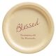 Expressive Script Blessed Paper Plates Image 1 of 5