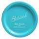 Expressive Script Blessed Paper Plates Image 3 of 5