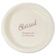 Expressive Script Blessed Plastic Plates Image 1 of 5